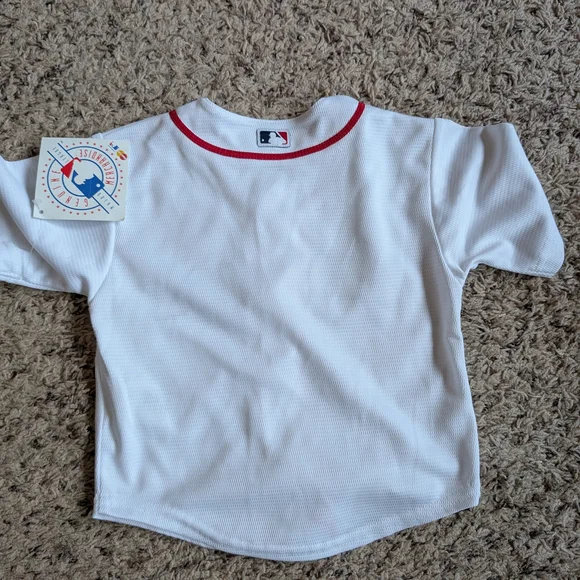 Majestic Red and White Boston Red Sox Jersey - Picture 2 of 5